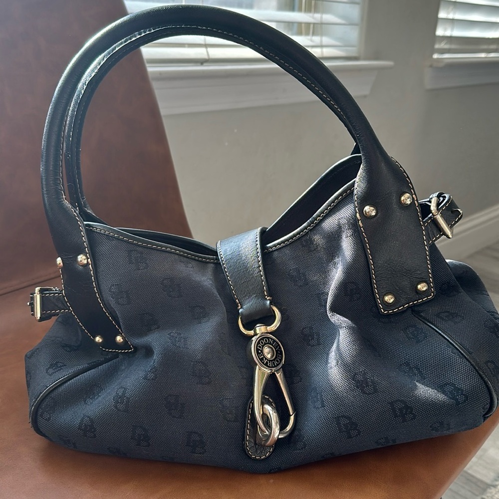 Dooney & Burke fabric and leather handbag